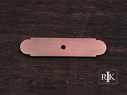 Small Backplate with One Hole 3 9/16" (90mm) - Distressed Copper - New York Hardware