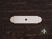 Small Backplate with One Hole 3 9/16" (90mm) - Pewter - New York Hardware