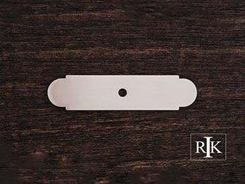 Small Backplate with One Hole 3 9/16" (90mm) - Pewter - New York Hardware