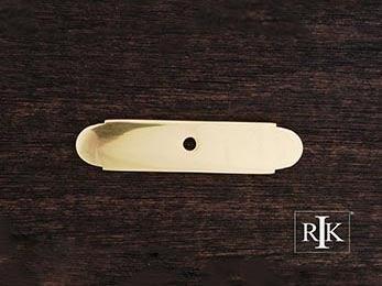 Small Backplate with One Hole 3 9/16" (90mm) - Polished Brass - New York Hardware