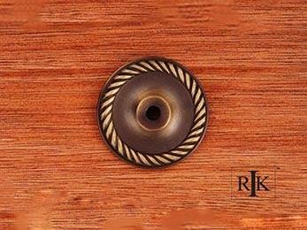 Rope Single Hole Backplate 1 5/8" (41mm) - Antique English - New York Hardware