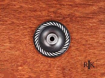 Rope Single Hole Backplate 1 5/8" (41mm) - Distressed Nickel - New York Hardware