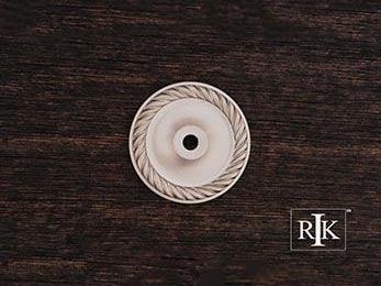 Rope Single Hole Backplate 1 5/8" (41mm) - Pewter - New York Hardware