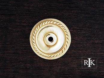 Rope Single Hole Backplate 1 5/8" (41mm) - Polished Brass - New York Hardware