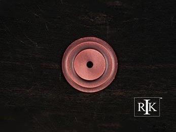 Plain Single Hole Backplate 1 5/8" (41mm) - Distressed Copper - New York Hardware Online