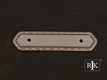 Deco-Leaf Edge Pull Backplate 5" (127mm) - Pewter - New York Hardware Online