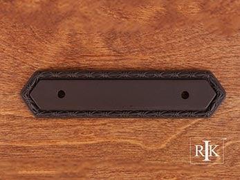 Deco-Leaf Edge Pull Backplate 5" (127mm) - Oil Rubbed Bronze - New York Hardware Online