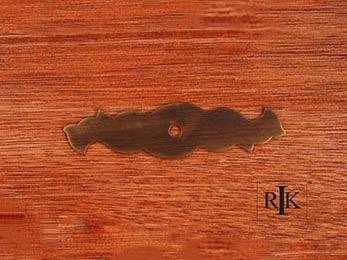 Curvy Single Hole Backplate  3 5/16" (84mm) - Antique English - New York Hardware Online