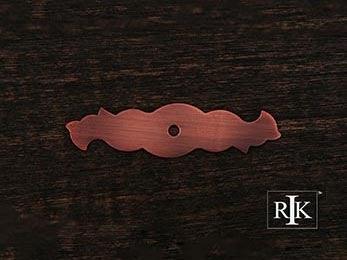 Curvy Single Hole Backplate  3 5/16" (84mm) - Distressed Copper - New York Hardware Online