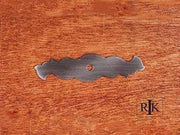 Curvy Single Hole Backplate  3 5/16" (84mm) - Distressed Nickel - New York Hardware Online