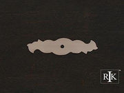 Curvy Single Hole Backplate  3 5/16" (84mm) - Pewter - New York Hardware Online