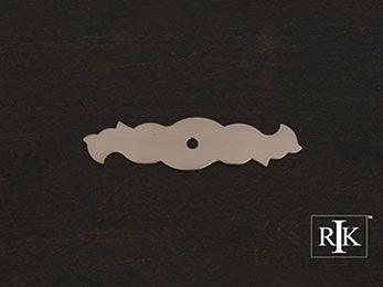 Curvy Single Hole Backplate  3 5/16" (84mm) - Pewter - New York Hardware Online