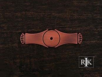 Curved Gill Ends Backplate 4" (102mm) - Distressed Copper - New York Hardware Online