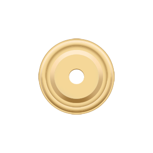 Raised Knob Base Plate by Deltana - 1" - PVD Polished Brass - New York Hardware