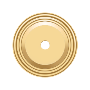Raised Knob Base Plate by Deltana - 1-1/2" - PVD Polished Brass - New York Hardware