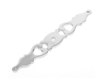Contemporary Plate with One Hole 6" (152mm) - Polished Nickel - New York Hardware Online