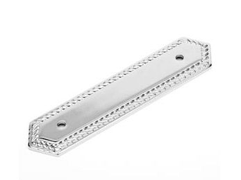 Rope Pull Backplate 5 3/8" (137mm) - Polished Nickel - New York Hardware