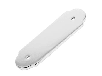 Smooth Pull Backplate 4 3/8" (111mm) - Polished Nickel - New York Hardware