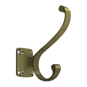 Heavy Duty Coat Hook by Deltana -  - Antique Brass - New York Hardware