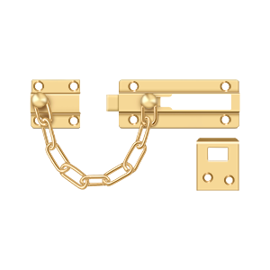 Doorbolt Chain Guard by Deltana -  - PVD Polished Brass - New York Hardware