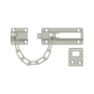Doorbolt Chain Guard by Deltana -  - Brushed Nickel - New York Hardware