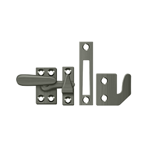 Small Casement Fastener Window Lock by Deltana -  - Antique Nickel - New York Hardware