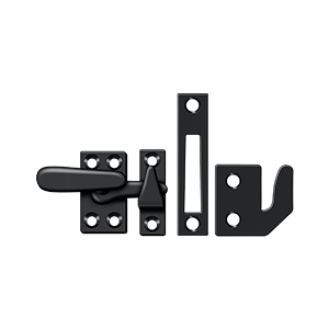 Small Casement Fastener Window Lock by Deltana -  - Paint Black - New York Hardware