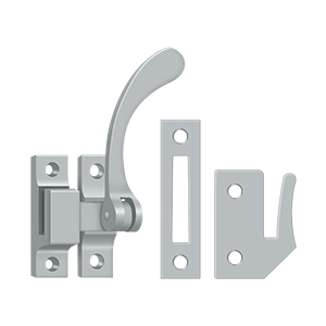 Reversible Casement Fastener Window Lock by Deltana -  - Brushed Chrome - New York Hardware