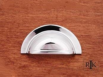 Smooth Half Circle Cup Pull 3 5/8" (92mm) - Chrome - New York Hardware