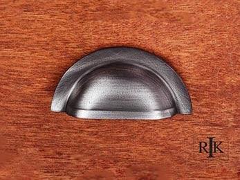 Smooth Half Circle Cup Pull 3 5/8" (92mm) - Distressed Nickel - New York Hardware