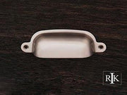 Flat Box Cup Pull  3 3/4" (95mm) - Pewter - New York Hardware Online