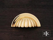 Heavy Half Melon Cup Pull 3 5/8" (92mm) - Polished Brass - New York Hardware Online