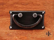 Rectangular Plated Bail Pull  3 3/4" (95mm) - Distressed Nickel - New York Hardware Online