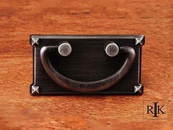 Rectangular Plated Bail Pull  3 3/4" (95mm) - Distressed Nickel - New York Hardware Online