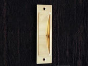 Thin Rectangle Flush Pull 4 1/2" (114mm) - Polished Brass - New York Hardware