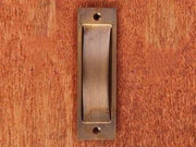 Thin Rectangle Flush Pull 4 1/2" (114mm) - Antique English - New York Hardware