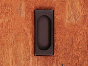 Thick Rectangle Flush Pull  4" (102mm) - Oil Rubbed Bronze - New York Hardware