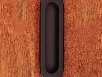 Thick Oval Flush Pull 5 1/2" (140mm) - Oil Rubbed Bronze - New York Hardware