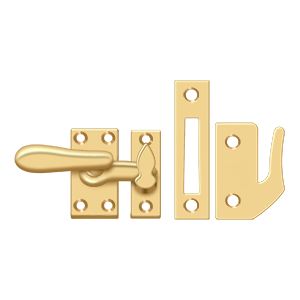 Medium Casement Fastener Window Lock by Deltana -  - PVD Polished Brass - New York Hardware