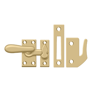 Medium Casement Fastener Window Lock by Deltana -  - Brushed Brass - New York Hardware