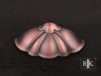 Petal Cup Pull 4 1/8" (105mm) - Distressed Copper - New York Hardware Online