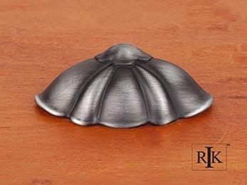 Petal Cup Pull 4 1/8" (105mm) - Distressed Nickel - New York Hardware Online