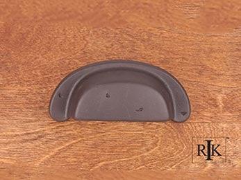 Distressed Heavy Cup Pull 3 1/2" (89mm) - Oil Rubbed Bronze - New York Hardware Online