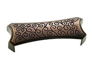 Rectangular Circle Edge Cup Pull 4 7/8" (124mm) - Brushed English - New York Hardware Online