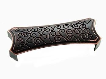 Rectangular Circle Edge Cup Pull 4 7/8" (124mm) - Valencia Bronze - New York Hardware Online