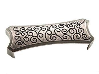 Rectangular Circle Edge Cup Pull 4 7/8" (124mm) - Weathered Nickel - New York Hardware Online