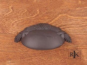 Lines and Crosses @ Edge Cup Pull 3 5/8" (92mm) - Oil Rubbed Bronze - New York Hardware Online