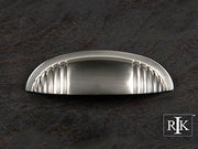 Ridges @ Edge Cup Pull 4" (102mm) - Pewter - New York Hardware Online