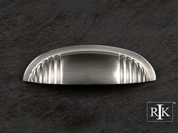 Ridges @ Edge Cup Pull 4" (102mm) - Pewter - New York Hardware Online