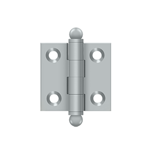 Solid Brass Cabinet  Hinge with Ball Tips by Deltana - 1-1/2" x 1-1/2" - Brushed Chrome - New York Hardware